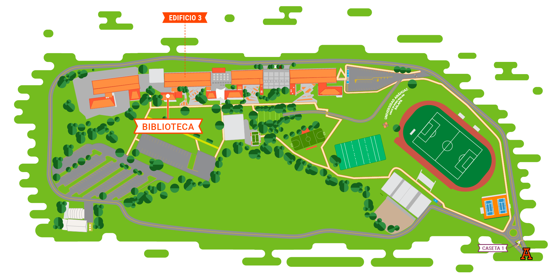 1 / 1 - Mapa de ubicación de Biblioteca