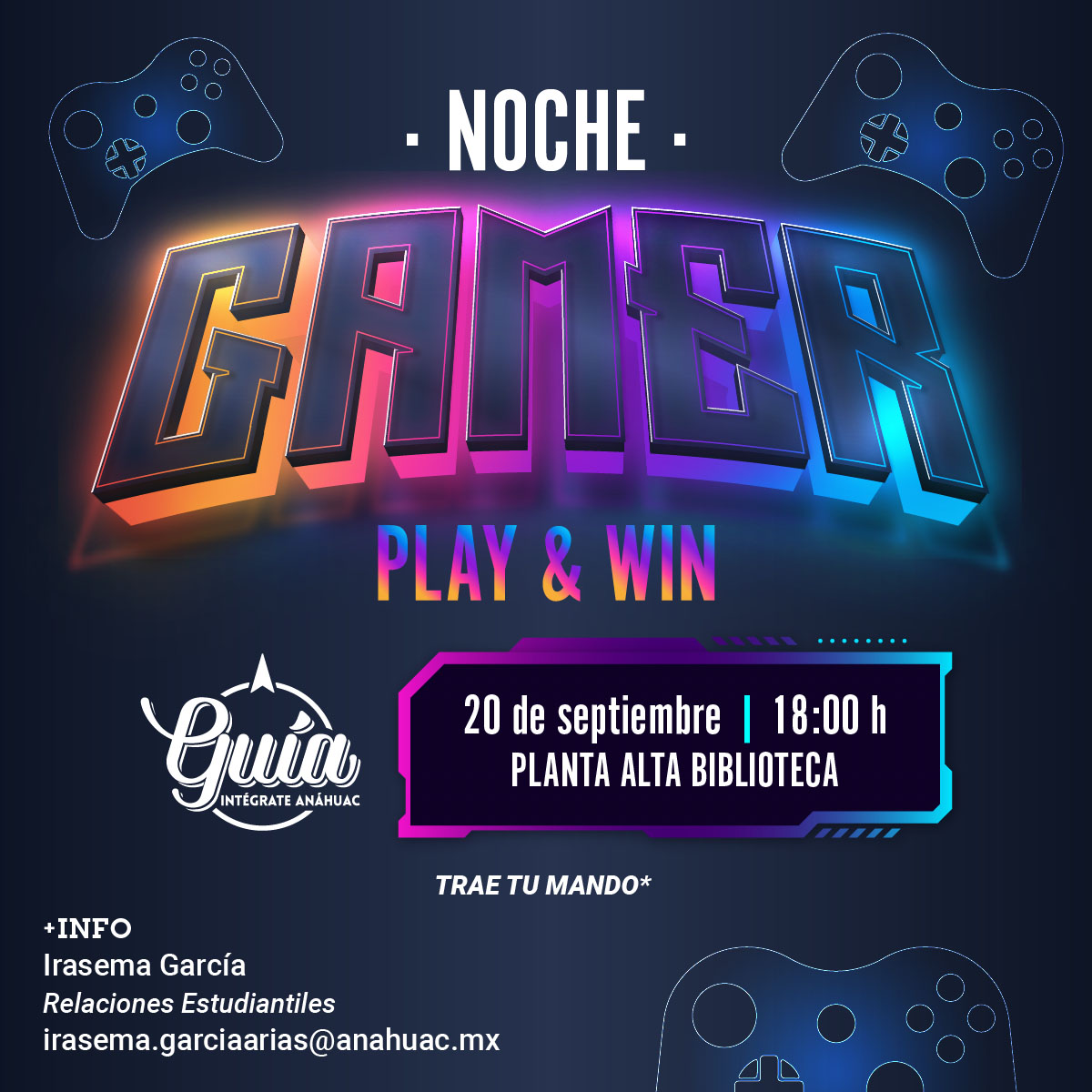 Noche Gamer Guía