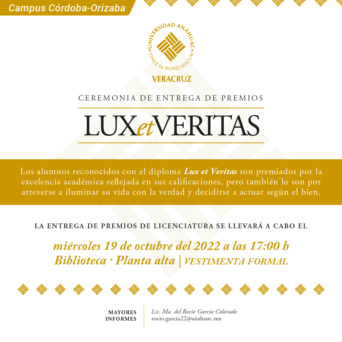 Ceremonia de Entrega de Premios Lux et Veritas