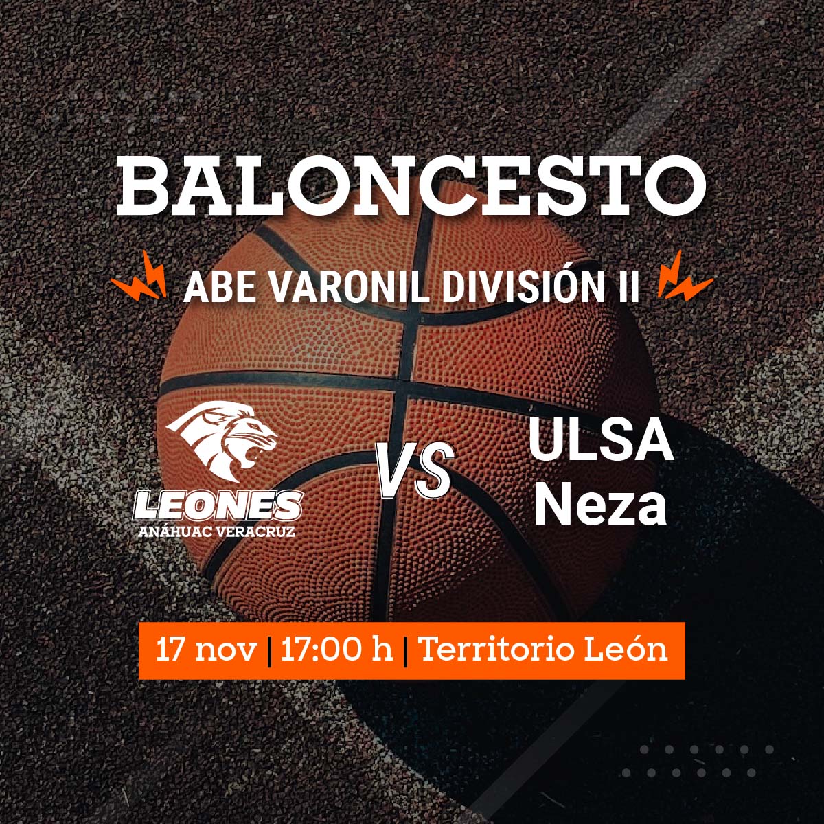 Baloncesto Varonil ABE: Leones vs ULSA Neza