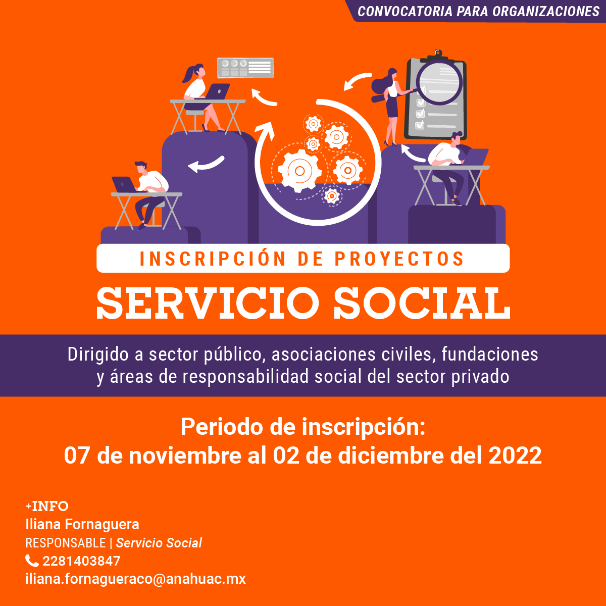 Servicio Social: Convocatoria para Organizaciones