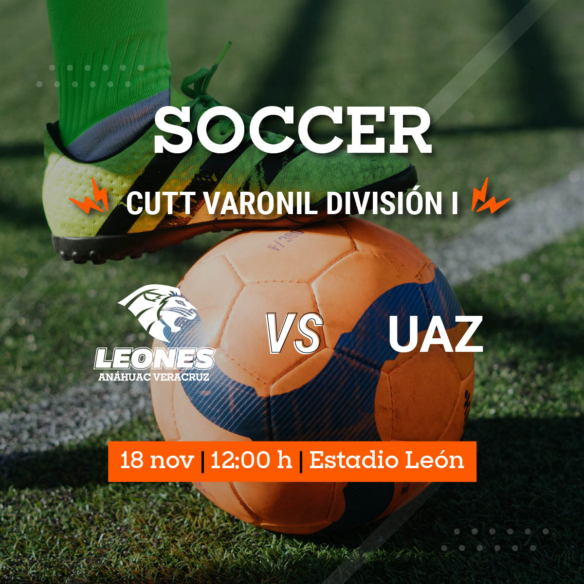 CUTT Fútbol Soccer Varonil: Leones vs UAZ