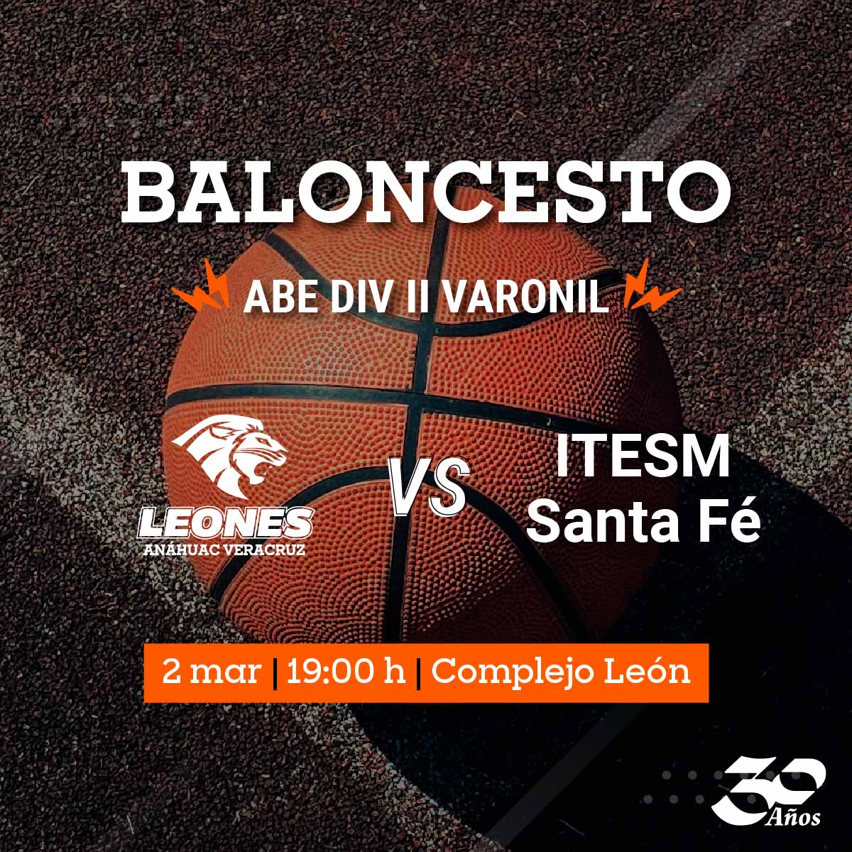 Baloncesto Varonil ABE: Leones vs ITESM Baloncesto Varonil ABE: Leones vs ITESM