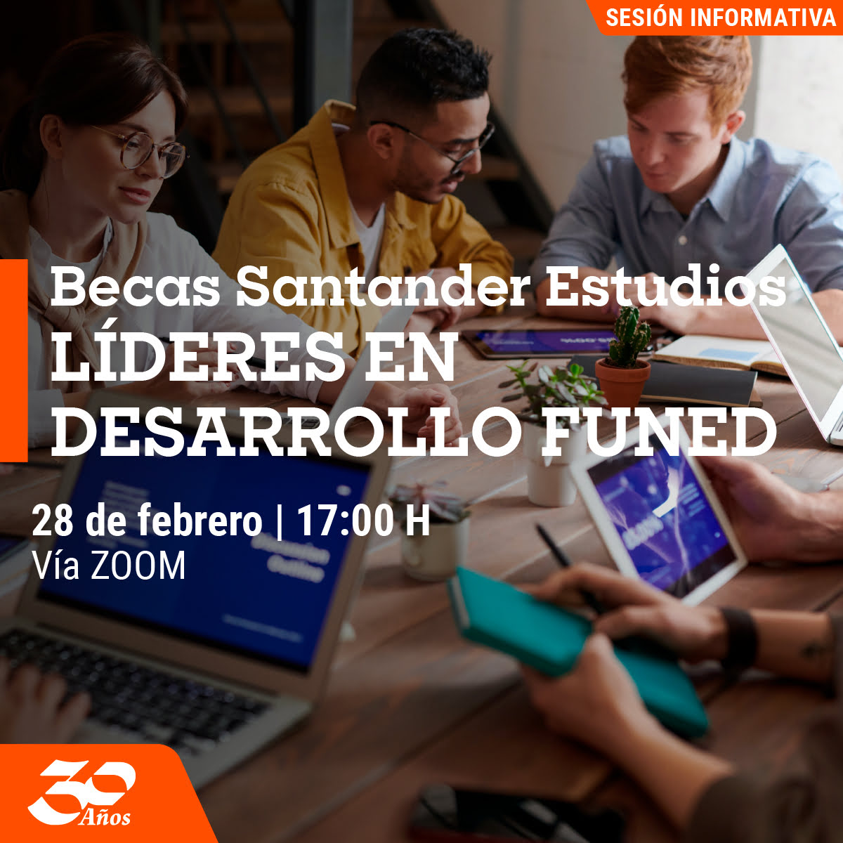 Becas Santander: Líderes en Desarrollo FUNED