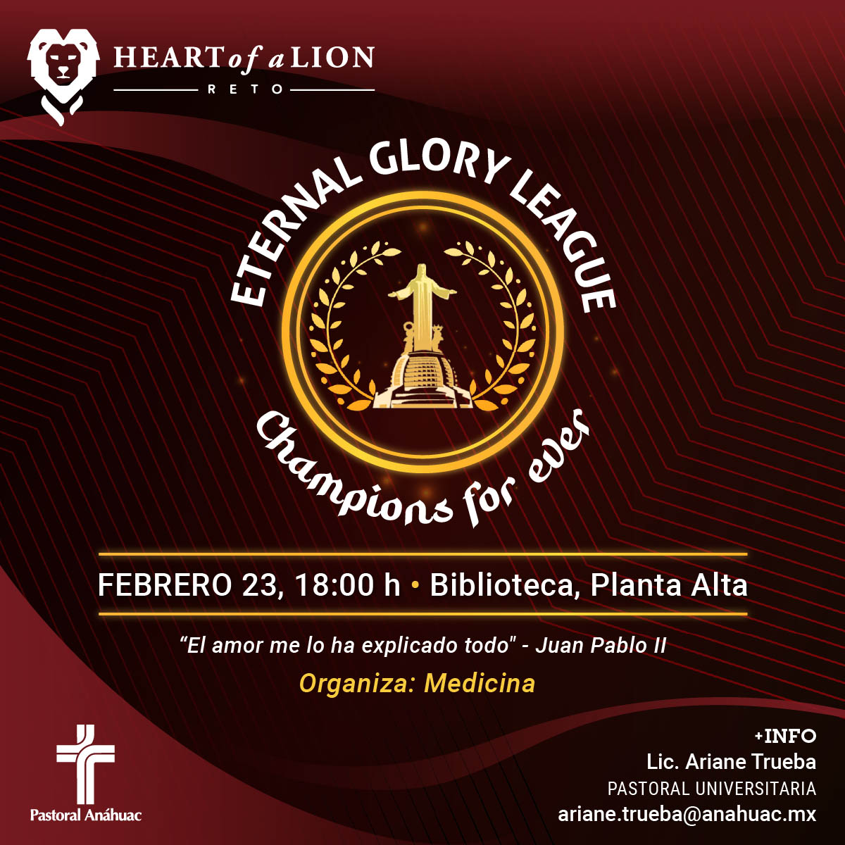 Reto Heart of a Lion: Eternal Glory League Reto Heart of a Lion: Eternal Glory League