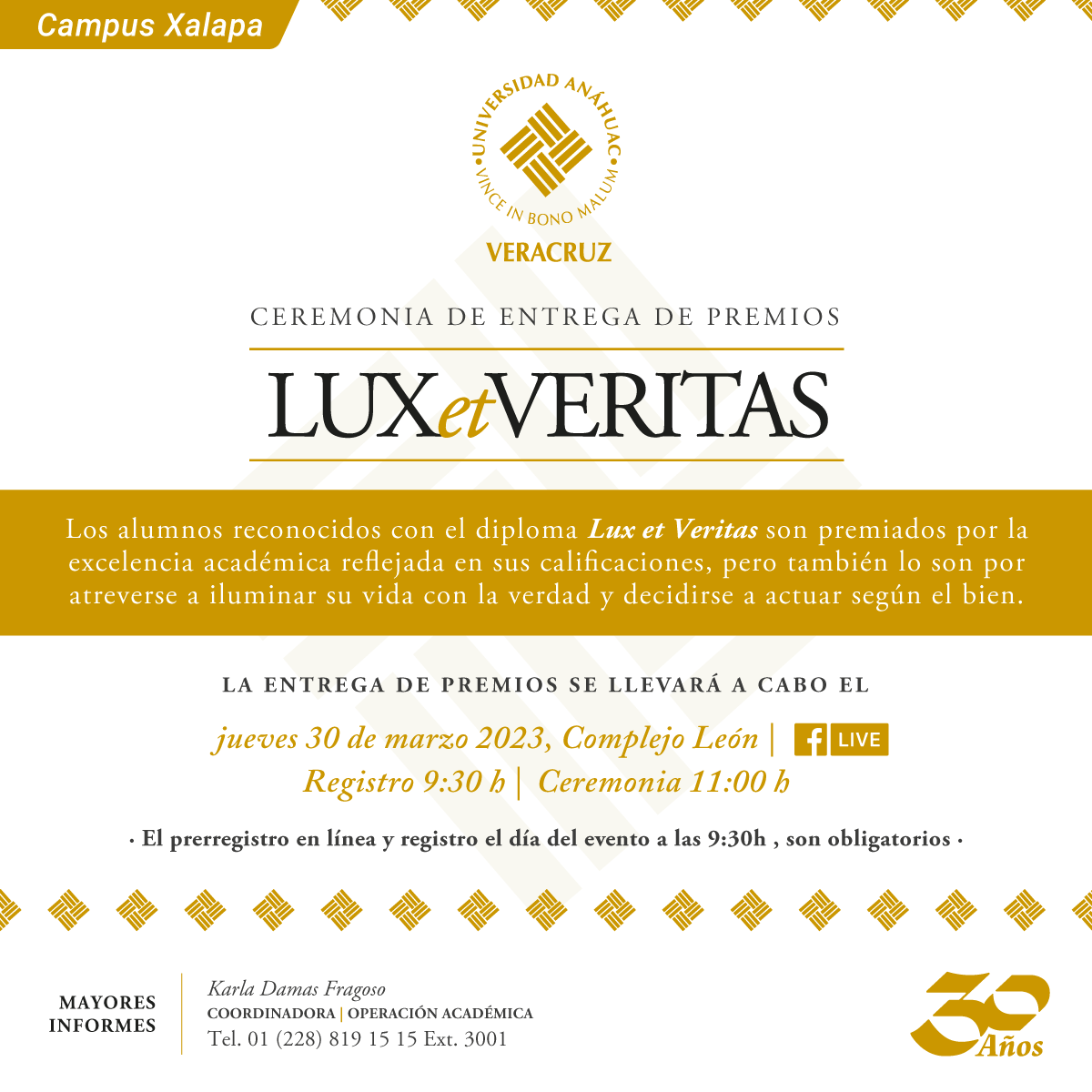 Ceremonia de Entrega de Premios Lux et Veritas