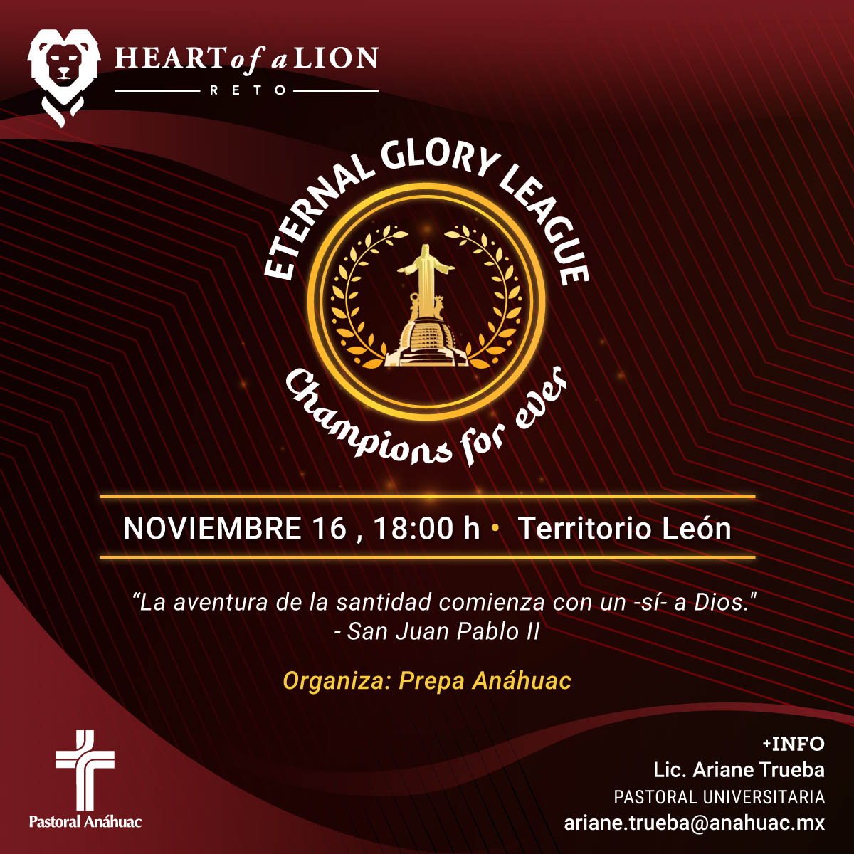 Reto Heart of a Lion: Eternal Glory League