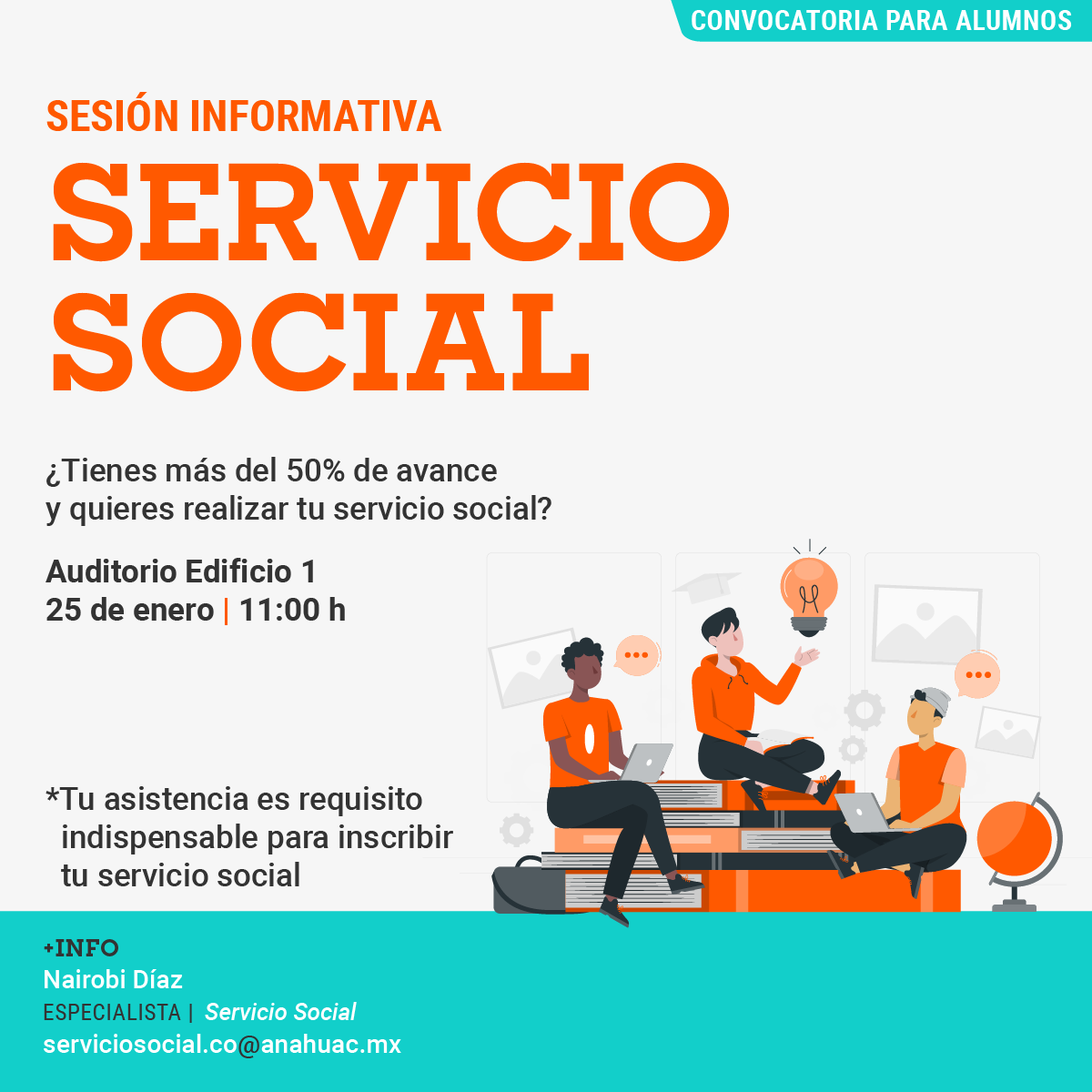 Servicio Social: Convocatoria para Alumnos