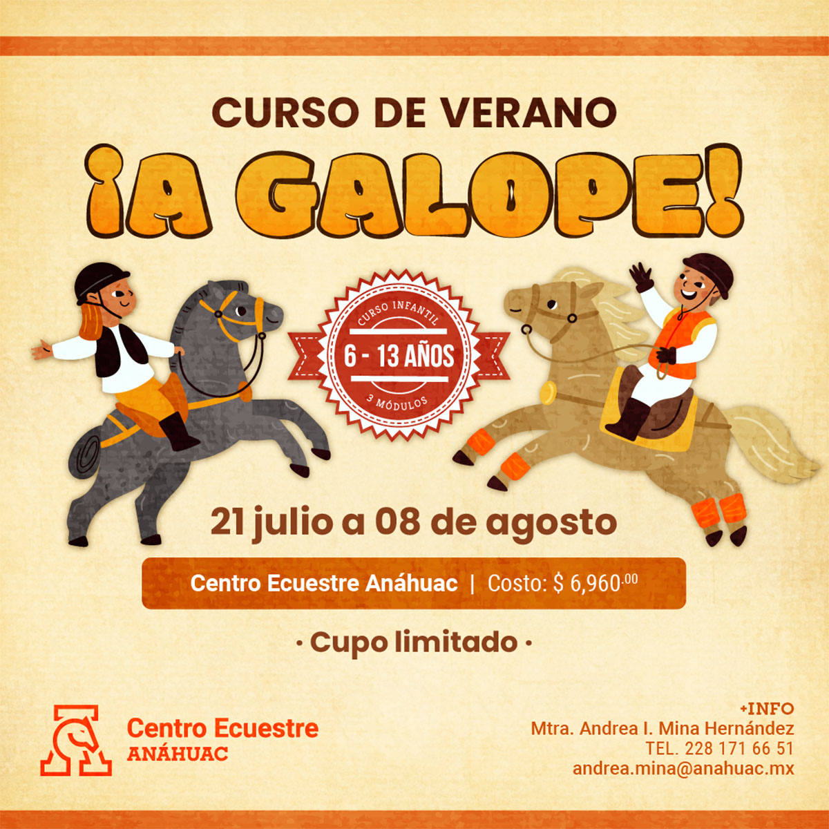 Curso de Verano: ¡A Galope! Curso de Verano: ¡A Galope!