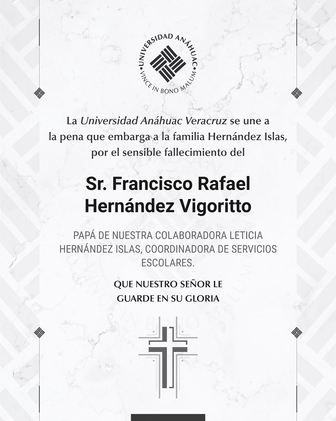 2 / 12 - Sr. Francisco Rafael Hernández Vigoritto 2 / 12 - Sr. Francisco Rafael Hernández Vigoritto