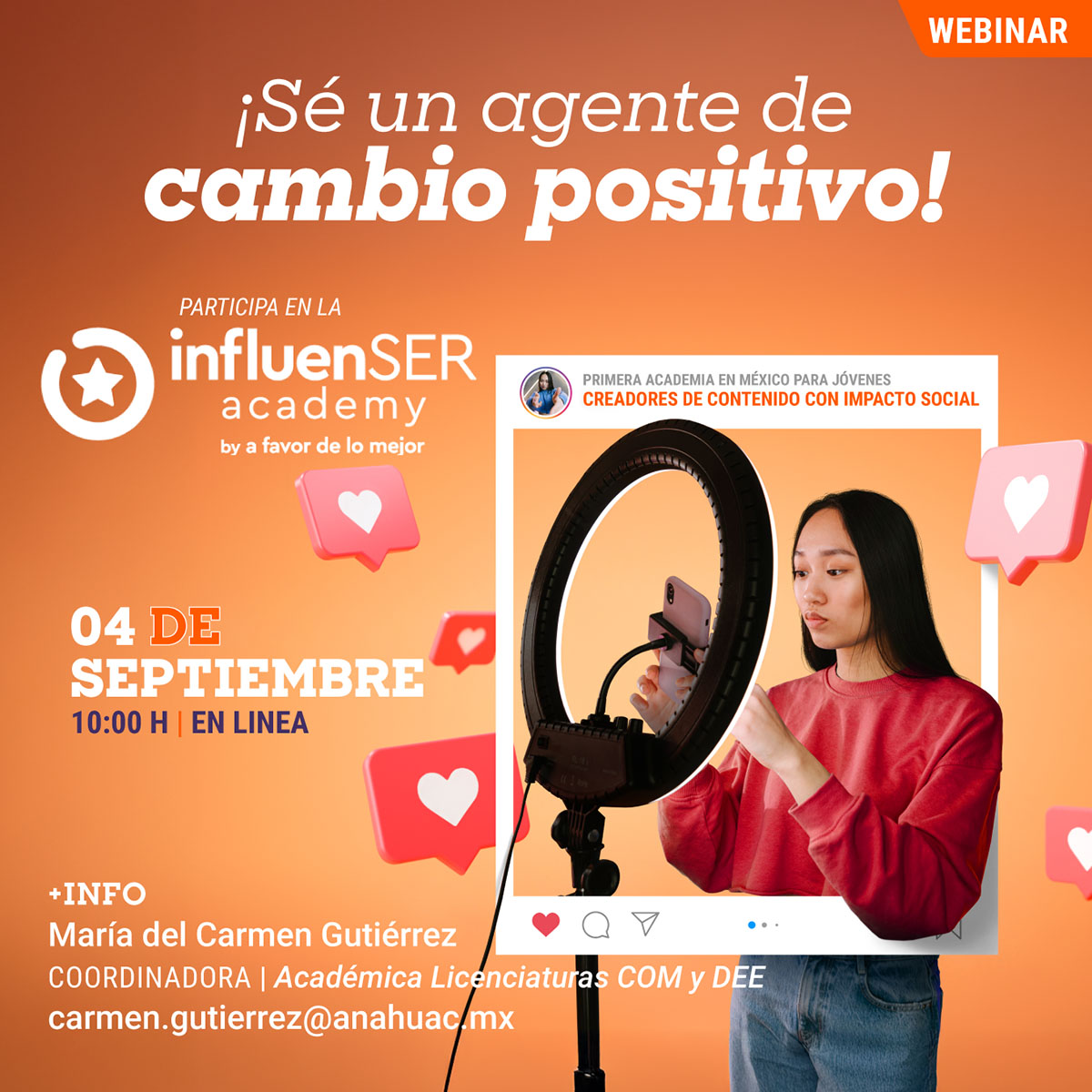InfluenSER Academy Webinar Universidad An huac Veracruz