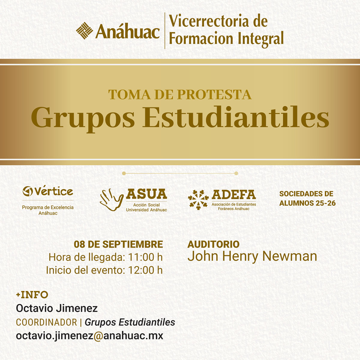 Toma de Protesta Grupos Estudiantiles