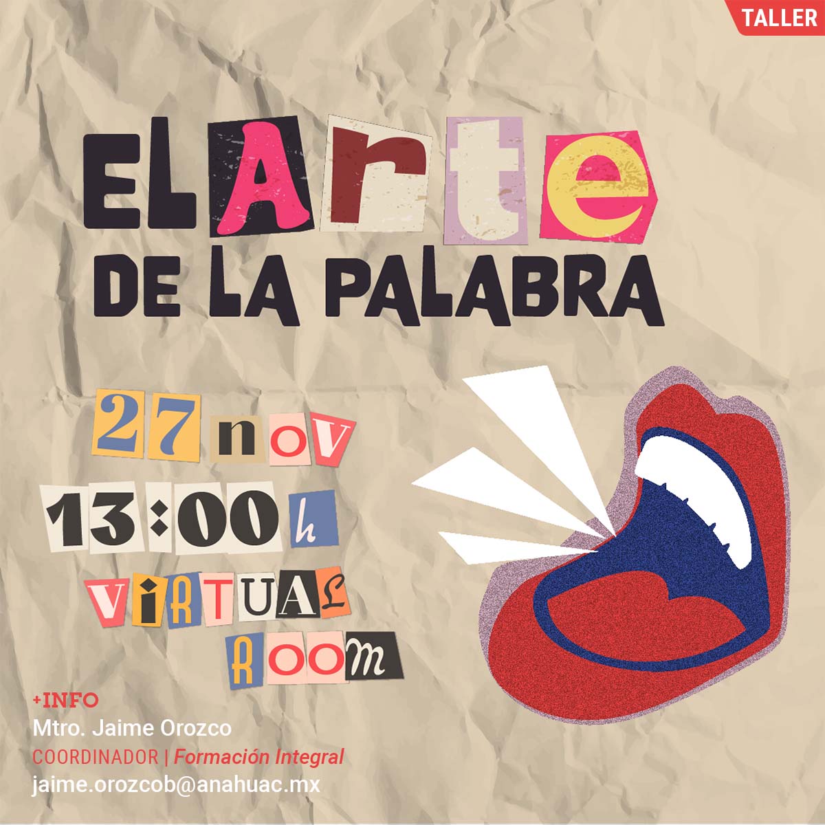Taller: El Arte de la Palabra