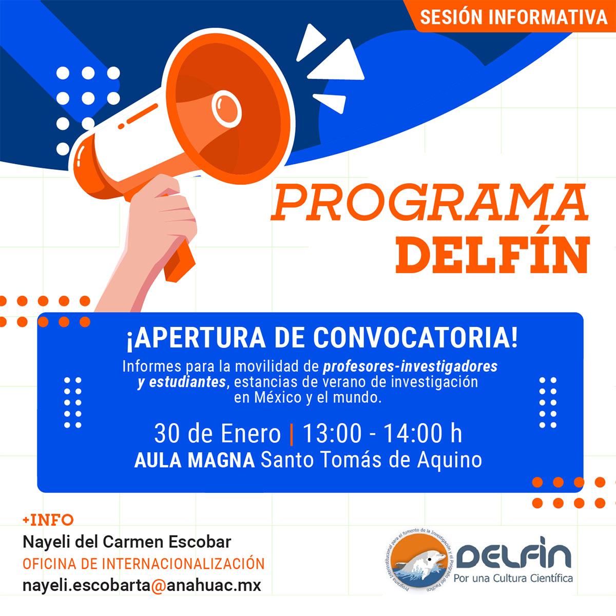 Sesión Informativa: Programa Delfín