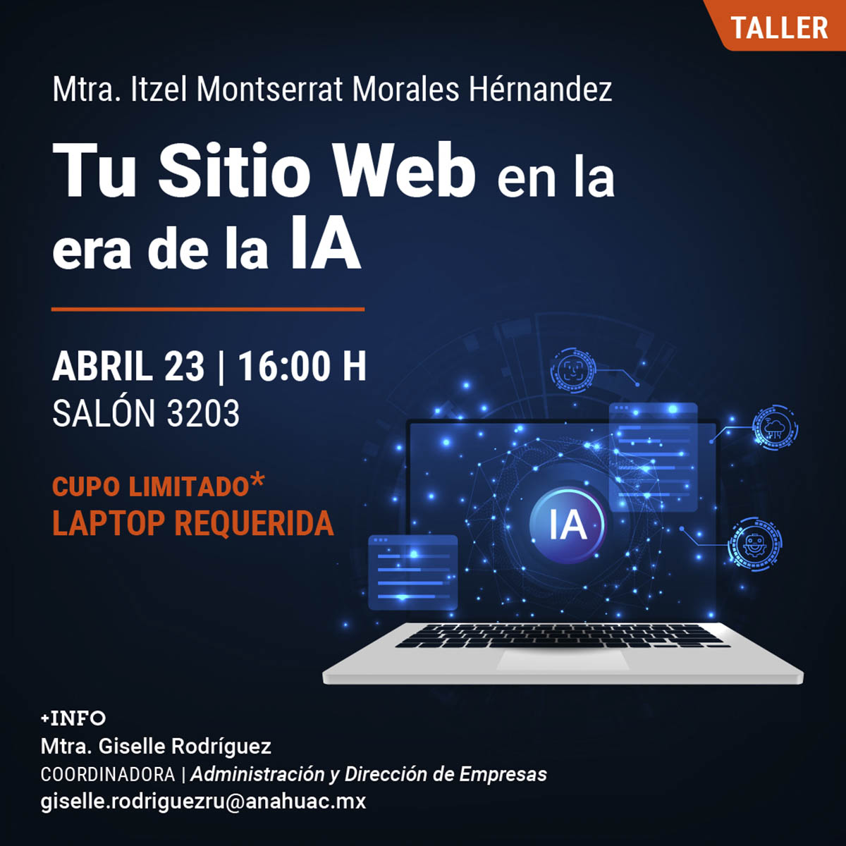 Cerrar vista en pantalla completa Taller: Tu Sitio Web en la Era de la IA