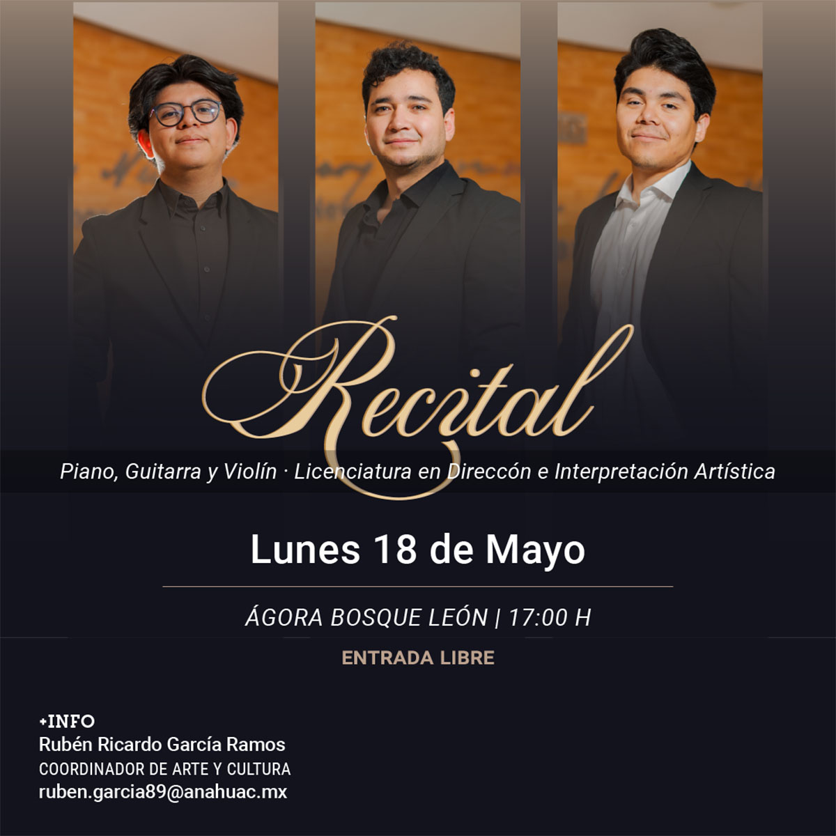 Recital de Alumnos de la Licenciatura en Dirección e Interpretación Artística