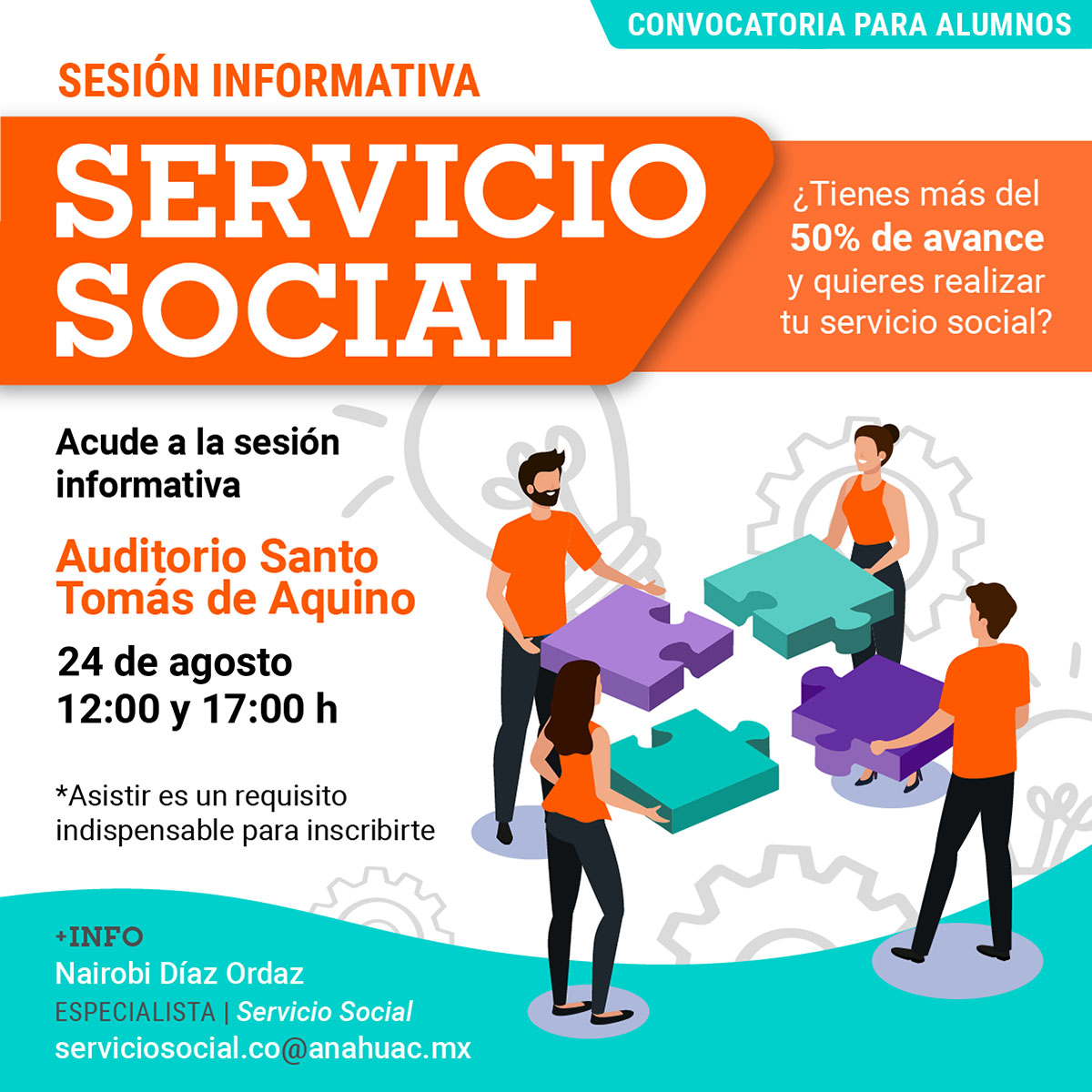 Cerrar vista en pantalla completa Servicio Social: Convocatoria para Alumnos