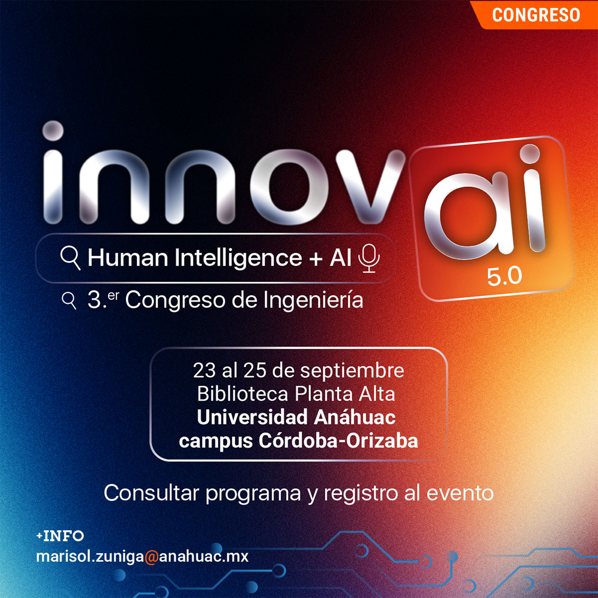 Cerrar vista en pantalla completa InnovaAI 5.0: Tercer Congreso de Ingeniería