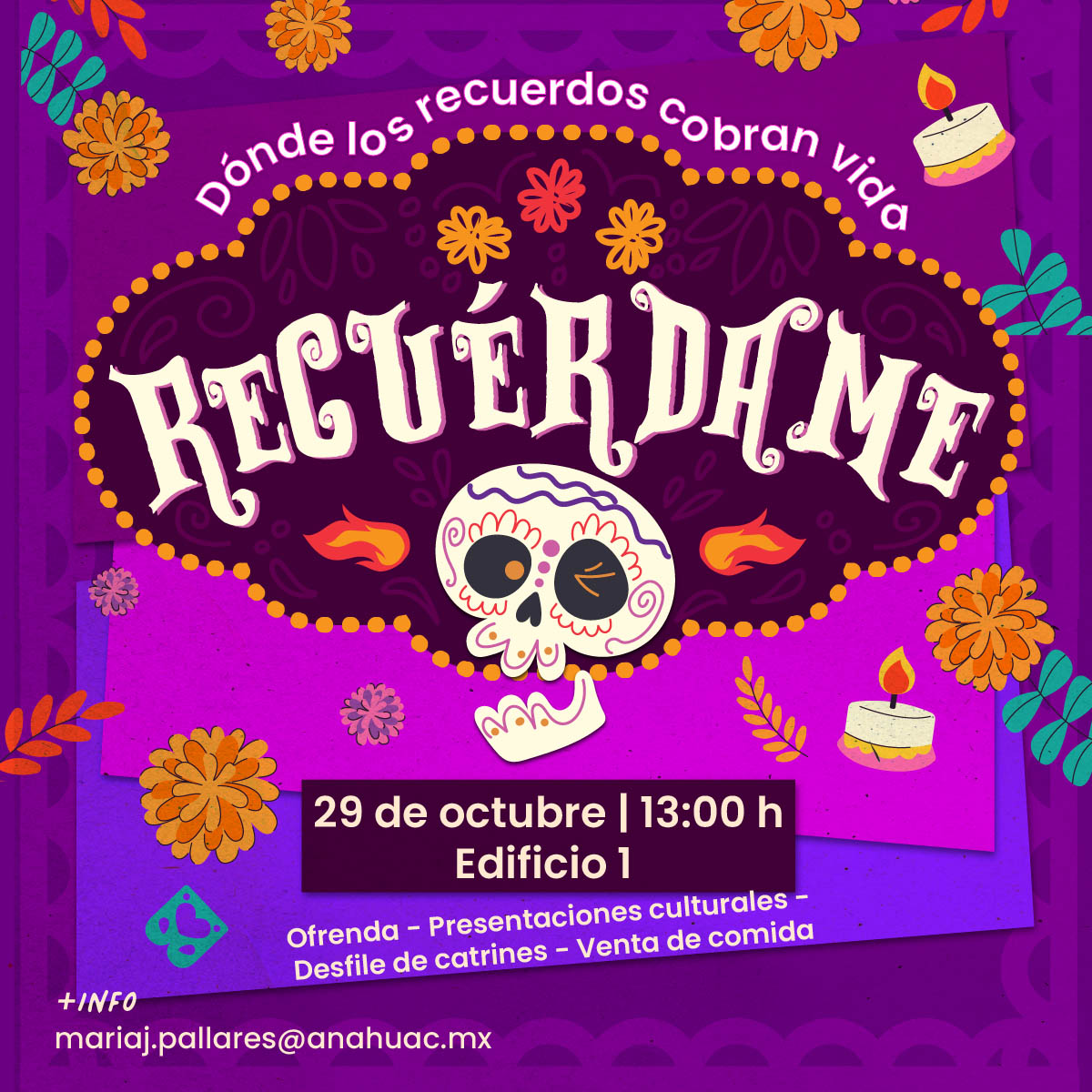 Cerrar vista en pantalla completa Recuérdame: Festejo de Día de Muertos