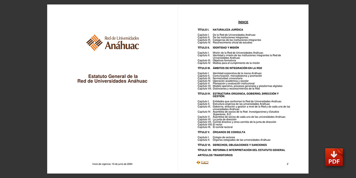 Estatuto General de la Red de Universidades Anáhuac