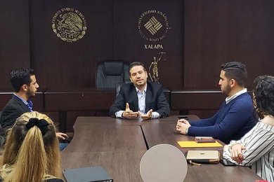 ELAP con el presidente de la Cruz Roja en Xalapa