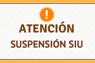 Suspensión del Sistema Integral Universitario