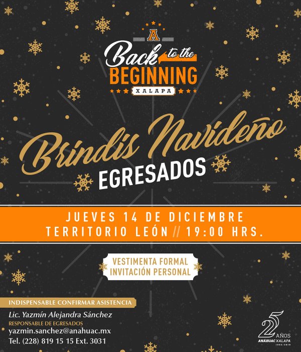 Ver en pantalla completa Brindis Navideño para Egresados