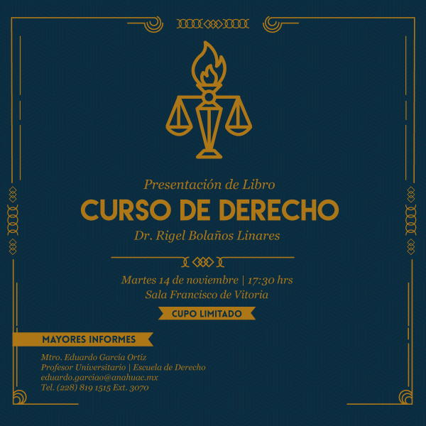 Ver en pantalla completa Presentación del Libro Curso de Derecho