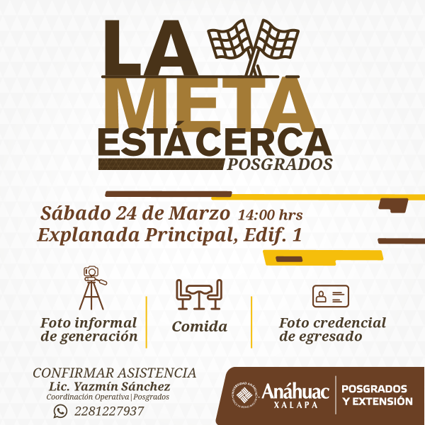 Ver en pantalla completa La meta está cerca: Posgrados