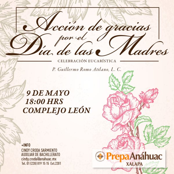 Ver en pantalla completa Acción de Gracias por el Día de las Madres