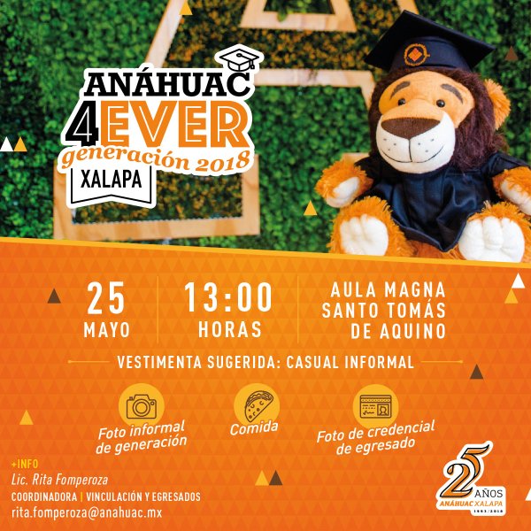 Ver en pantalla completa Anáhuac 4EVER Generación 2018