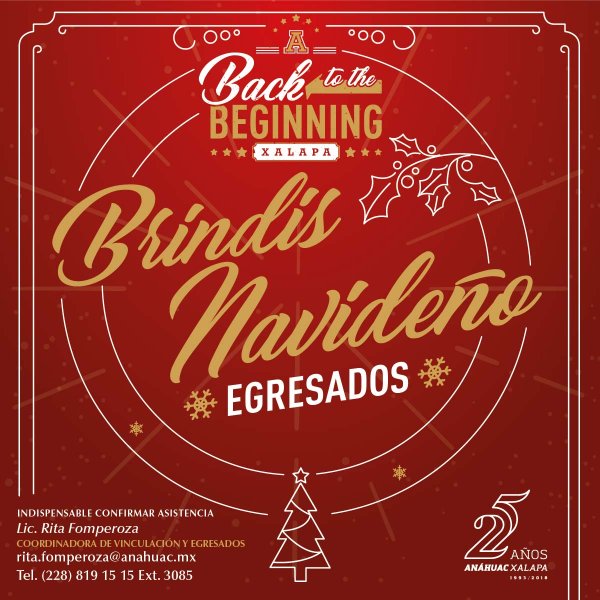 Ver en pantalla completa Brindis Navideño para Egresados