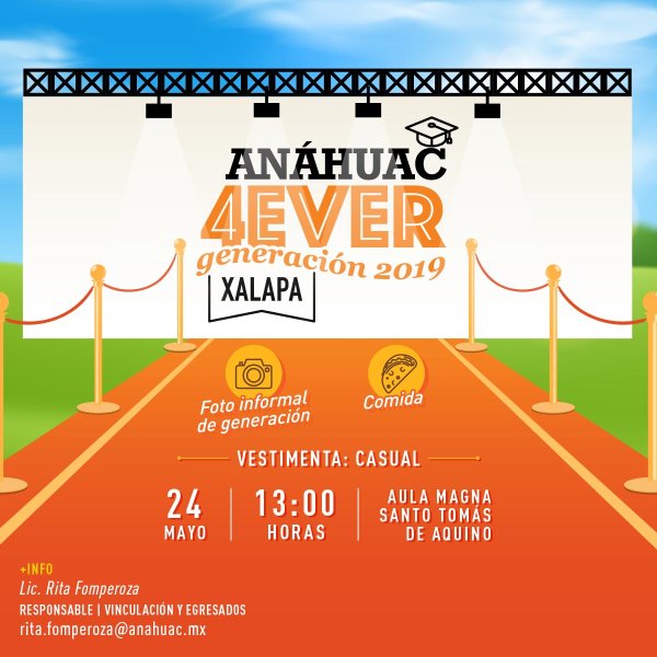 Ver en pantalla completa Anáhuac 4EVER Generación 2019