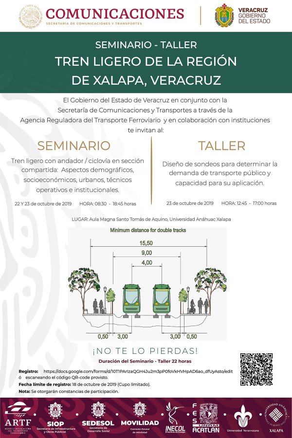 Ver en pantalla completa Seminario-Taller Tren Ligero de la Región de Xalapa, Veracruz