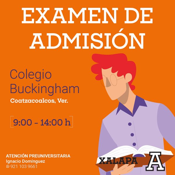 Ver en pantalla completa Examen de Admisión: Colegio Buckingham Coatzacoalcos