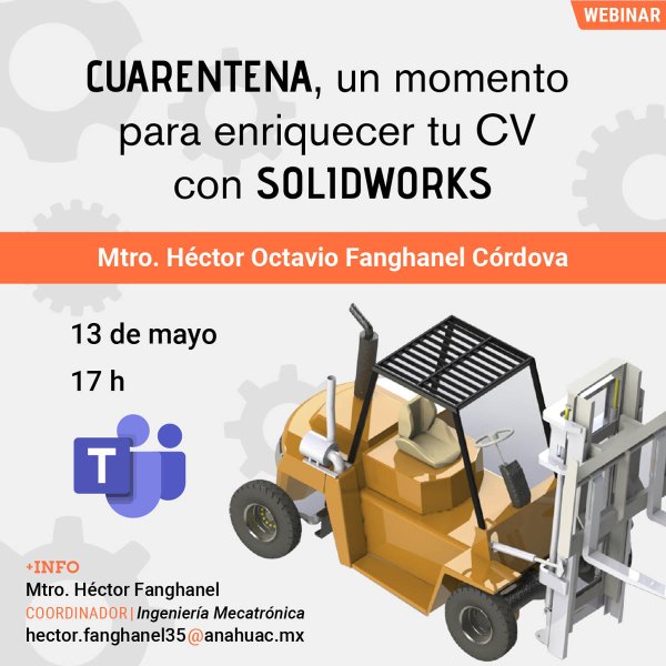 Ver en pantalla completa Cuarentena, un Momento para Enriquecer tu CV con SolidWorks