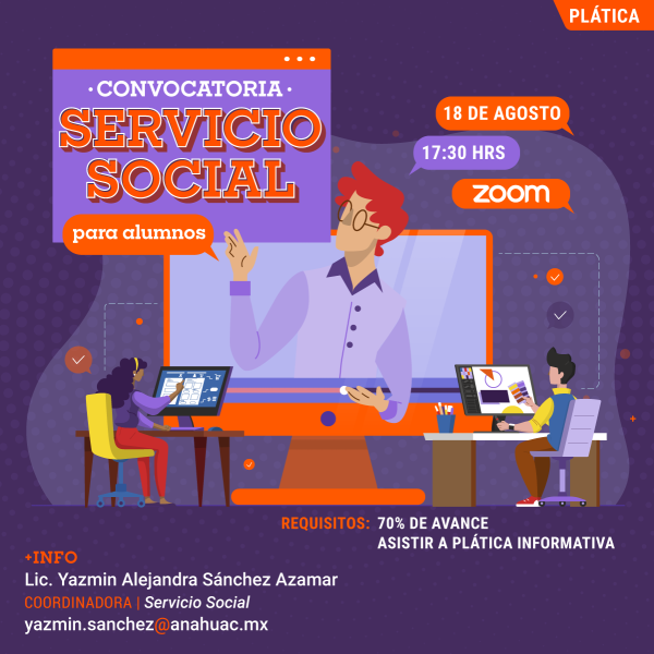 Ver en pantalla completa Convocatoria Servicio Social para Alumnos