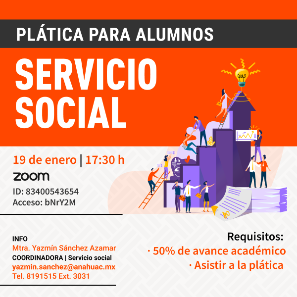 Ver en pantalla completa Convocatoria Servicio Social para Alumnos