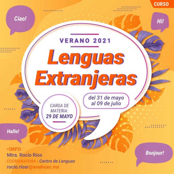 Ver en pantalla completa Lenguas Extranjeras Verano 2021