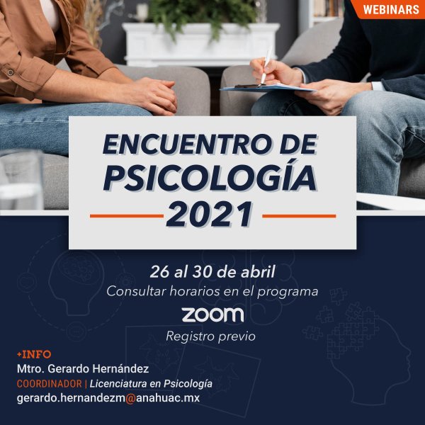 Ver en pantalla completa Encuentro de Psicología 2021