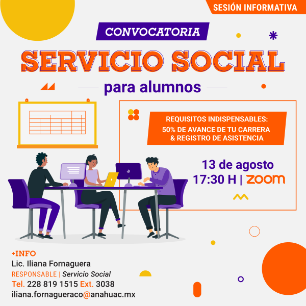 Ver en pantalla completa Convocatoria de Servicio Social para Alumnos
