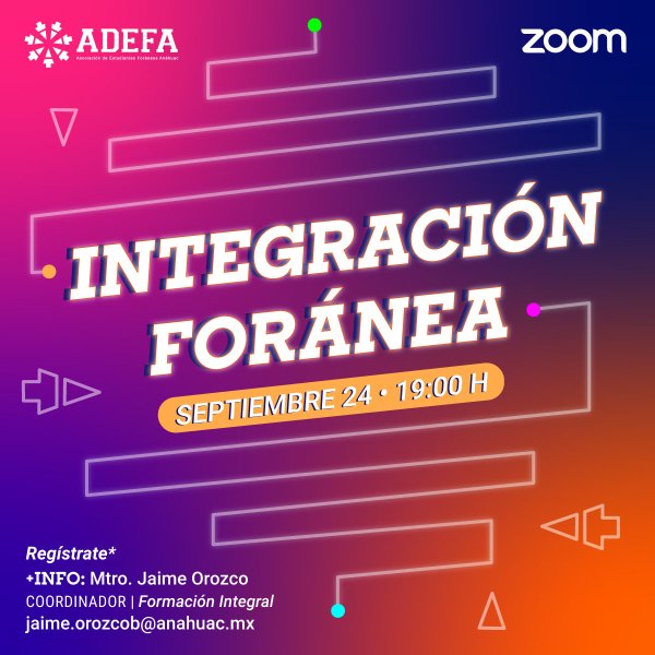 Ver en pantalla completa Integración Foránea