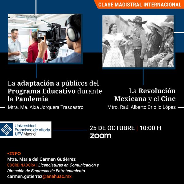 Ver en pantalla completa Clase Magistral Internacional con la Universidad Francisco de Vitoria, España