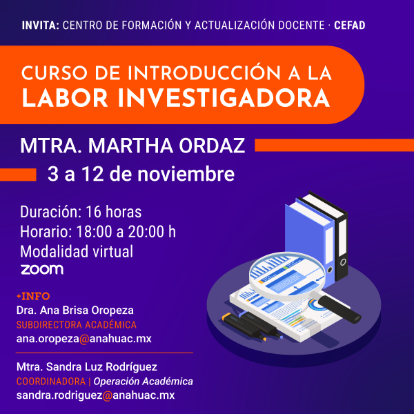 Ver en pantalla completa Curso de Introducción a la Labor Investigadora