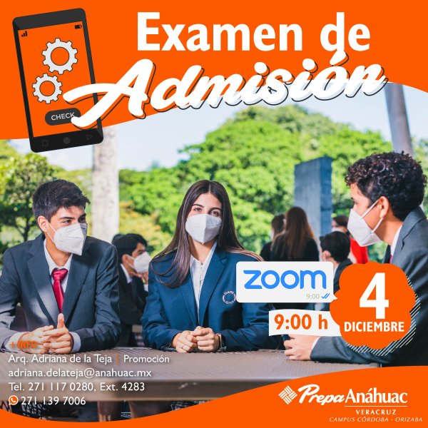 Examen de Admisión Online Córdoba-Orizaba