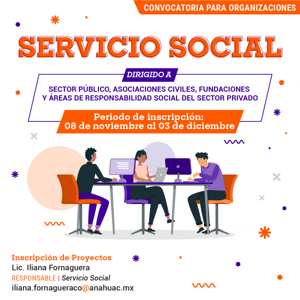 Ver en pantalla completa Servicio Social: Convocatoria para Organizaciones