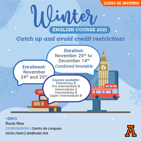 Ver en pantalla completa Winter English Course 2021