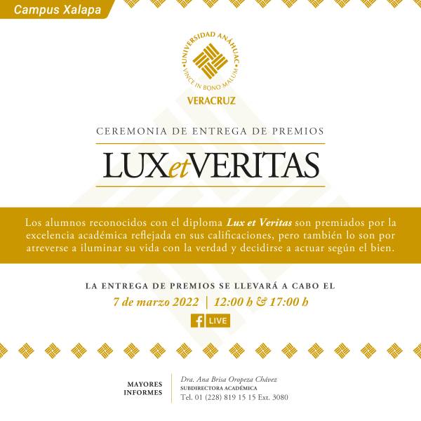 Ceremonia de Entrega de Premios Lux et Veritas