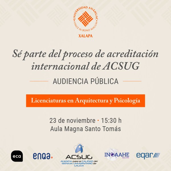 Ver en pantalla completa Acreditación Internacional ACSUG: Audiencia Pública