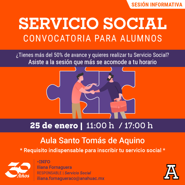 Ver en pantalla completa Convocatoria de Servicio Social para Alumnos